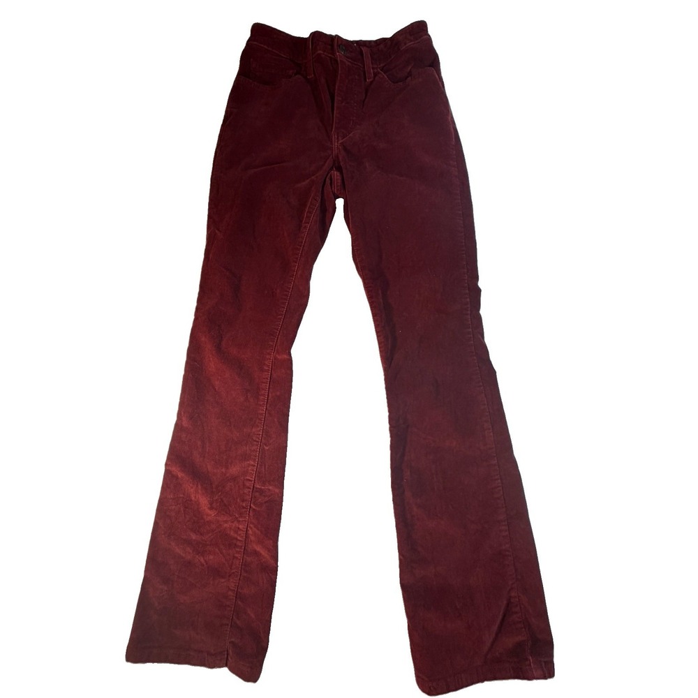 Levi's 725 High Rise Bootcut Corduroy Pants Women's 27x32 Burgundy Red